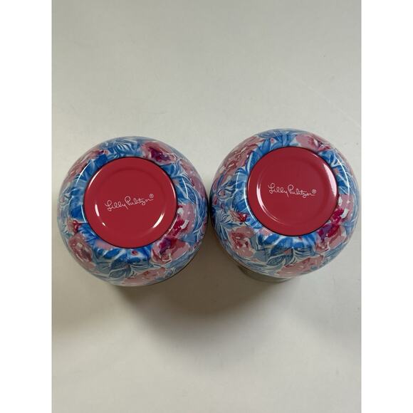 Lilly Pulitzer Set of 2 Insulated Stemless Tumbler 12 Ounce My Little Peony NEW - Picture 3 of 7